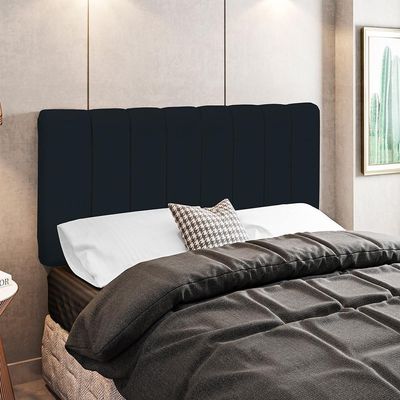 Cabeceira Cama Box Painel Solteiro 100 Cm Dubai W01 Preto