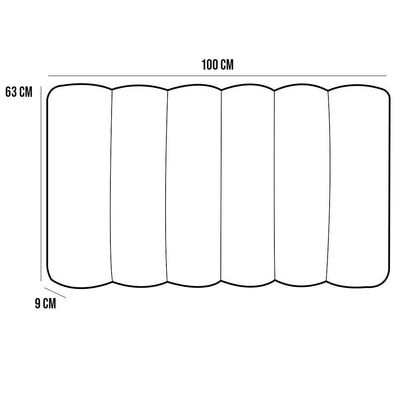 Cabeceira Cama Box Painel Solteiro 100 Cm Dubai W01 Bege