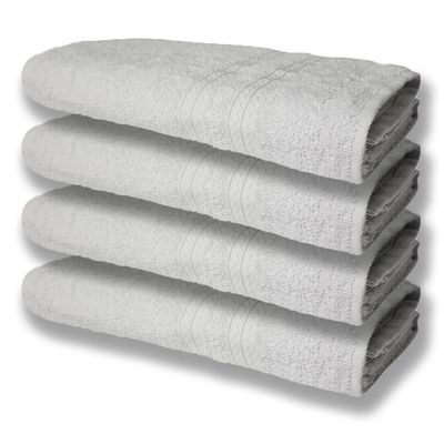 8 Toalhas Grande E Grossa 4 Branco 4 Cinza