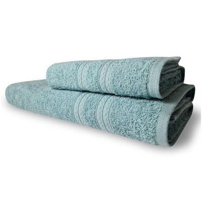 Jogo 2 Toalhas Lisboa 1 Banho 1 Rosto Grossa 100% Algodão 430g/m² Verde