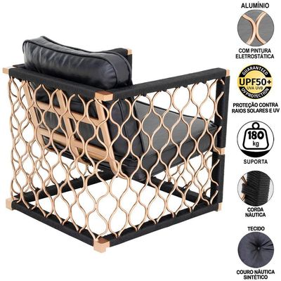 1 Chaise Almofadas Poltronas Balanço Mesa Corda Náutica