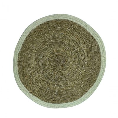 Sousplast Juta Com Borda Branca 38cm