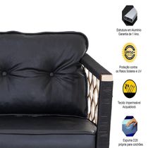 Kit Com 2 Poltronas Em Alumínio E Corda Naútica Piscina