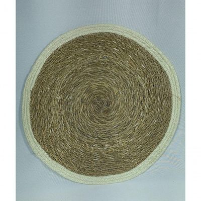 Sousplast Juta Com Borda Branca 38cm