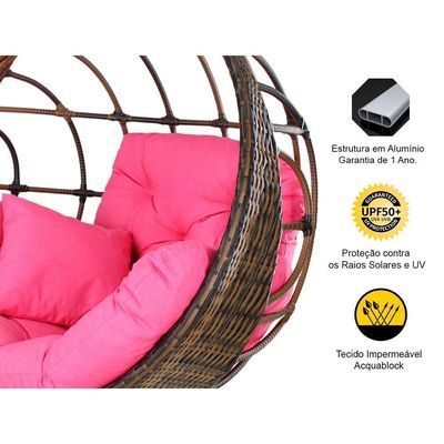 Balanço Ninho Suspenso Hungria Argila E Lisato Pink
