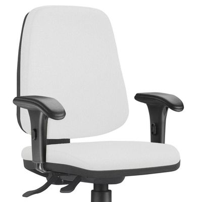 Cadeira Job L02 Diretor Executiva Couro Sintético Branco