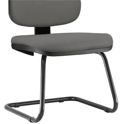 Cadeira Para Escritório Job L02 Fixa Crepe Cinza