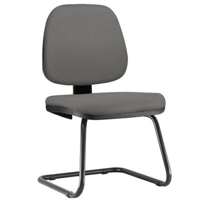Cadeira Para Escritório Job L02 Fixa Crepe Cinza