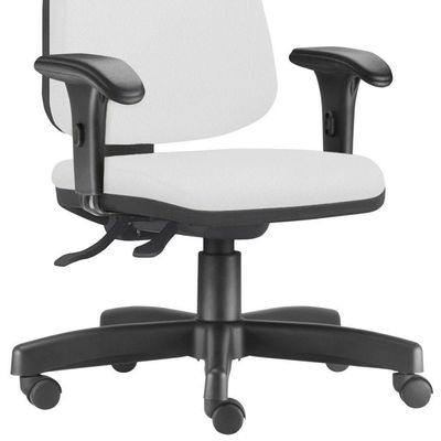Cadeira Job L02 Diretor Executiva Couro Sintético Branco