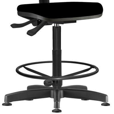 Cadeira Caixa Alta Giratória Job L02 Crepe Preto
