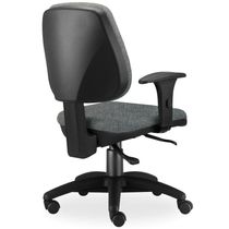 Kit 03 Cadeiras De Escritório Giratória Job Cinza Escuro