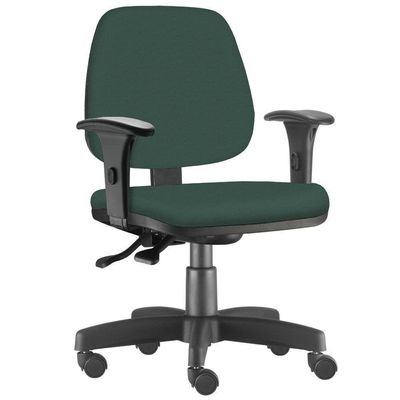 Cadeira Giratória Job L02 Escritório Crepe Verde Musgo