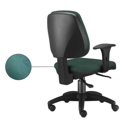 Cadeira Giratória Job L02 Escritório Crepe Verde Musgo