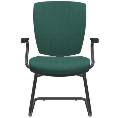 Cadeira De Escritório Fixa Executiva Office Preto Slim Alta Flexi P03 Poliéster Verd