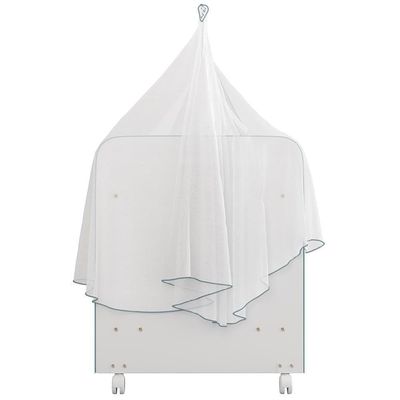 Kit 2 Berços Para Boneca Brinquedo Infantil Branco Azul