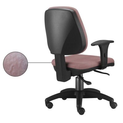 Cadeira Giratória Job Executiva Ergonômica Escritório Rosê