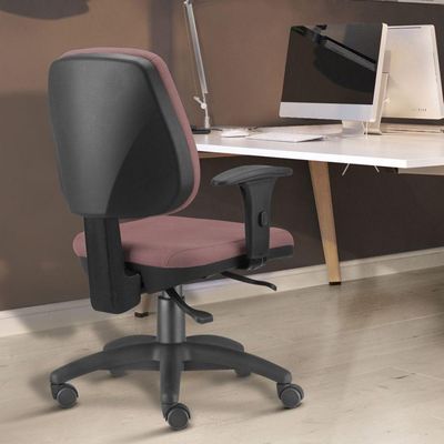 Cadeira Giratória Job Executiva Ergonômica Escritório Rosê