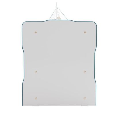 Berço Boneca Cristal Ursinho C02 Branco Azul