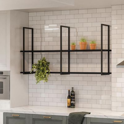 Prateleira Industrial Multiuso 135Cm Design D01 Preto