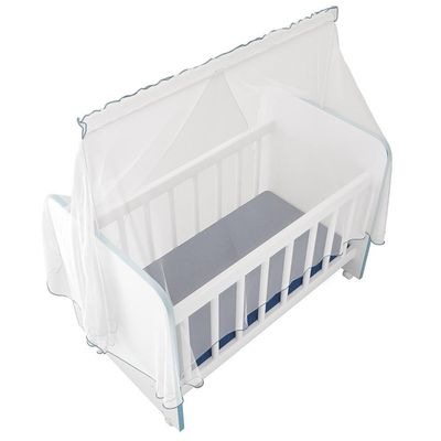 Kit 4 Berços Para Boneca Brinquedo Infantil Branco Azul