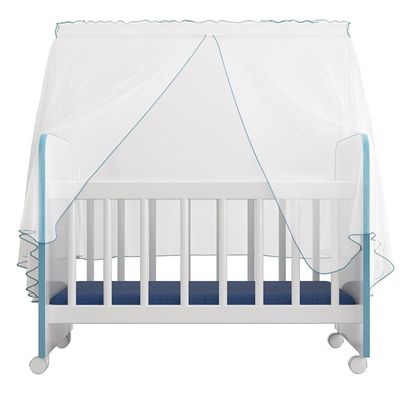 Kit 4 Berços Para Boneca Brinquedo Infantil Branco Azul