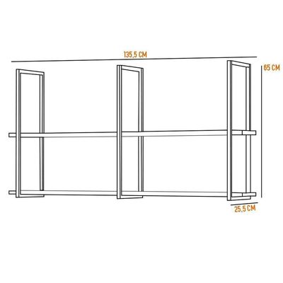 Kit 2 Prateleiras Multiuso 135Cm Design D01 Demolição