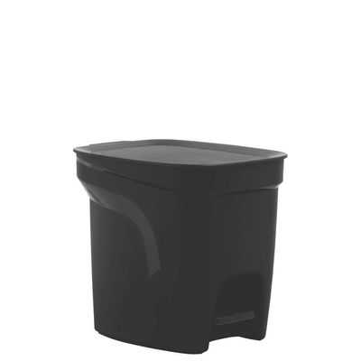 Lixeira Tramontina Compact 7l Em Polipropileno Preto Com Haste Em Aço Galvanizado Tramontina
