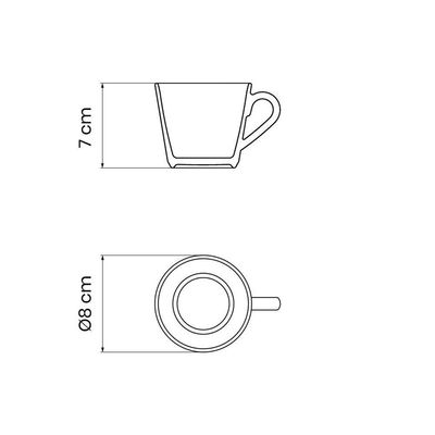 Xícara Chá Tramontina Alícia Em Porcelana Decorada 185 Ml Tramontina