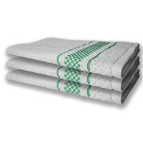 6 Panos De Prato Atoalhado Felpudo Verde