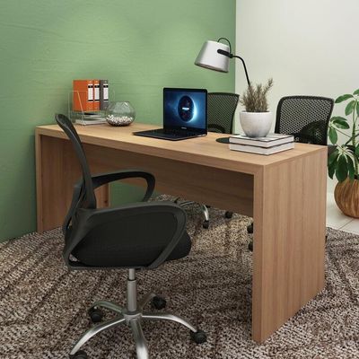 Escrivaninha-mesa Escritório 180cm Multimóveis Cr25266 Amêndoa Amêndoa