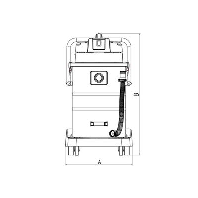 Aspirador de pó Tramontina 50 Litros em Aço Inox para sólidos e líquidos 1400 W 110V