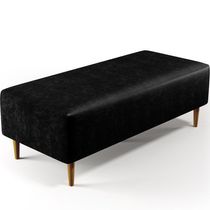 Puff Sala De Estar Pés Palito 120x50 Cm Couríssimo Preto
