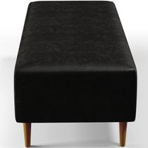 Puff Sala De Estar Pés Palito 120x50 Cm Couríssimo Preto