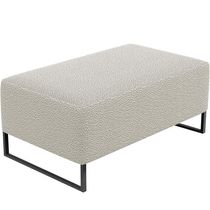 16987094543635 Puff Decorativo Cléo 90Cm Preto W01 Bouclê Creme