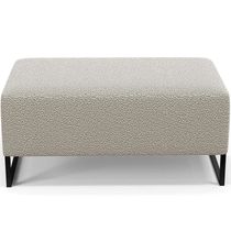 Puff Decorativo Cléo 90Cm Preto W01 Bouclê Creme