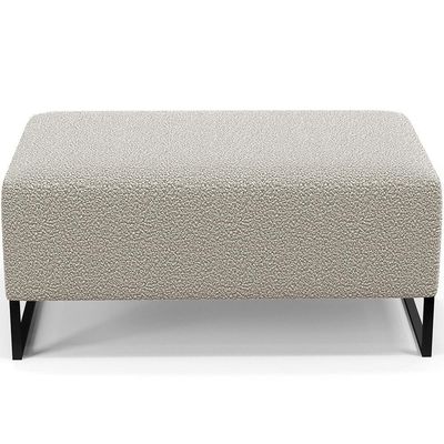 Puff Decorativo Cléo 90Cm Preto W01 Bouclê Creme