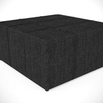 16987088608531 Puff Quadrado Milano 90x90cm W01 Linho Chumbo