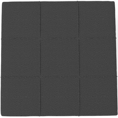 Kit 2 Puffs Decorativos Para Sala De Estar Quadrado Milano 90x90cm W01 Bouclê Preto - Lyam Decor