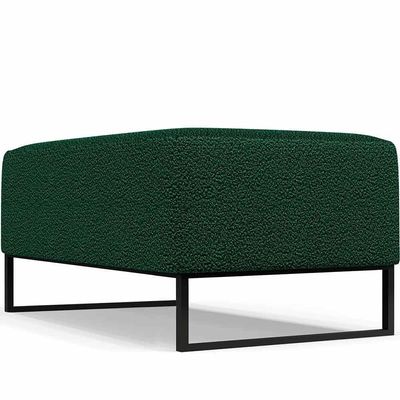 Puff Decorativo Cléo 90Cm Preto W01 Bouclê Verde