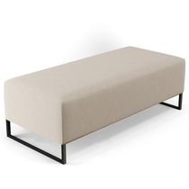 16987072609228 Puff Sala De Estar Bali W01 Base Ferro 120x50 Cm Linho Bege