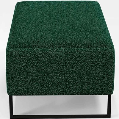 Puff Decorativo Cléo 90Cm Preto W01 Bouclê Verde