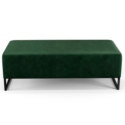 Kit 02 Puffs Bali Base Ferro 120x50 Cm Facto Verde Musgo