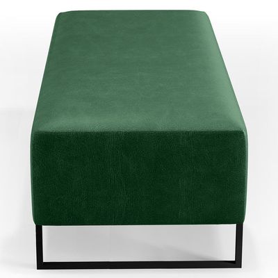 Kit 02 Puffs Bali Base Ferro 120x50 Cm Facto Verde Musgo
