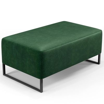 Kit 02 Puff Cléo W01 Base De Ferro 90cm Facto Verde Musgo