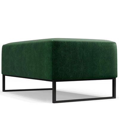 Kit 02 Puff Cléo W01 Base De Ferro 90cm Facto Verde Musgo