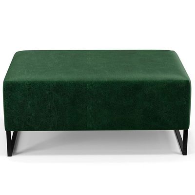 Kit 02 Puff Cléo W01 Base De Ferro 90cm Facto Verde Musgo