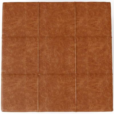 Kit 2 Puffs Quadrado Milano 90x90cm W01 Couríssimo Camel