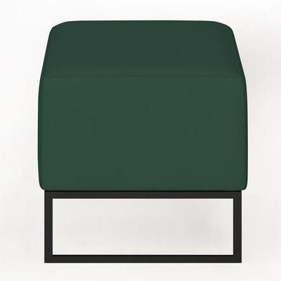 Puff Cléo W01 Base De Ferro 90 Cm Suede Verde Musgo
