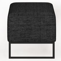 16987011729266 Puff Cléo W01 Base De Ferro 90 Cm Linho Chumbo