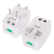 Adaptador Tomada Universal Padrão 150 Países Uk Europa Eua Asia Viagem Bivolt 110/220 Bivolt Aio